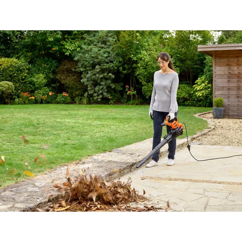 Black & Decker BEBLV301-QS soplador/aspirador de hojas 3 en 1, 3000 W