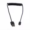 ROLINE Cable en espiral USB 2.0 - A - Micro B - ST/ST 1,0 m - Apantallado - USB 2.0 Type Micro B - 1 mm - Cable en espiral (11.02.8317)