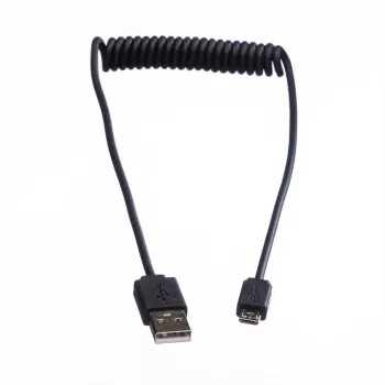 ROLINE Cable en espiral USB 2.0 - A - Micro B - ST/ST 1,0 m - Apantallado - USB 2.0 Type Micro B - 1 mm - Cable en espiral (11.02.8317)