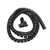 Maclean MCTV-676 B cubrecables organizador, negro