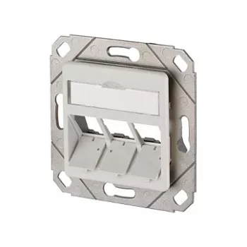 BTR E-DAT Módulo 3x8(8) UPk sin módulos – Toma de conexión, empotrar – Blanco puro, RAL 9010 – 3 puertos (1309161102-E)