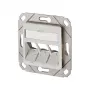 BTR E-DAT Módulo 3x8(8) UPk sin módulos – Toma de conexión, empotrar – Blanco puro, RAL 9010 – 3 puertos (1309161102-E)