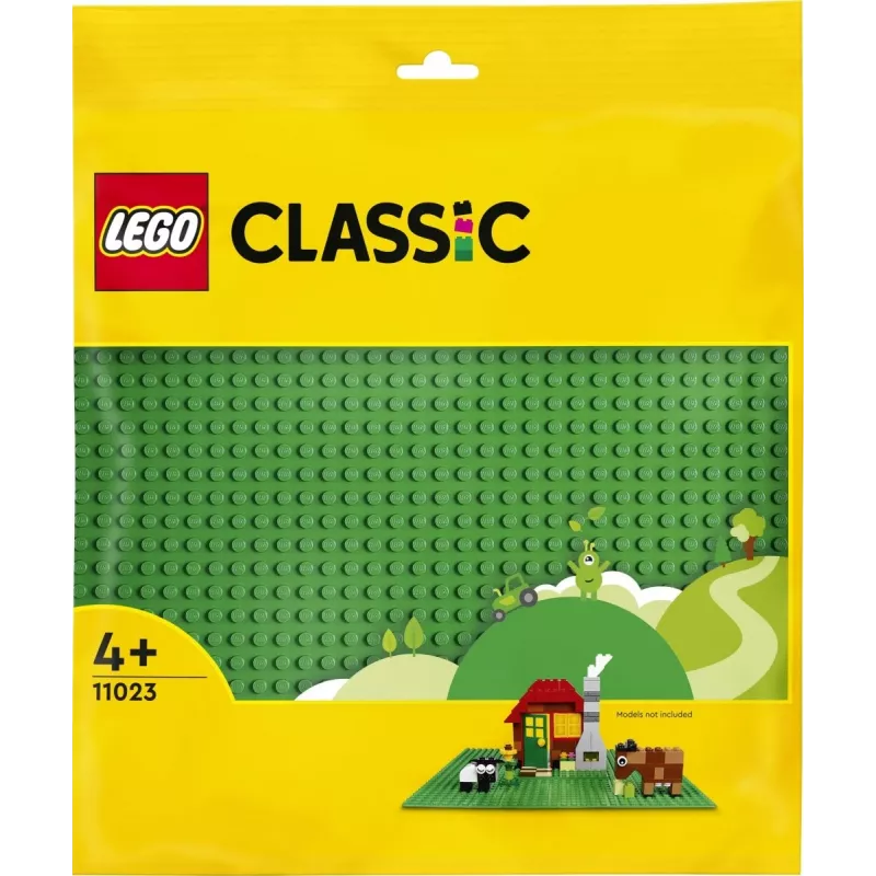 LEGO 11023 Classic Placa base verde cuadrada 32x32 tetones construcción césped base set de construcción y exposición individual