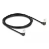 Cable de red DeLOCK RJ45 Cat.6A S/FTP fino 90° hacia abajo 2 m negro