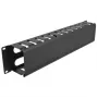 DeLOCK - Placa de guiado de cables para armario eléctrico - Negro - 2U - 48,3 cm (19) (66553)