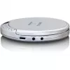 Lenco CD-201SI Reproductor de CD portátil con función de audiolibro y carga, plateado