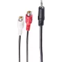 Cable de audio ShiverPeaks BS30771-1.5 1,5 m 3,5 mm a 2 x RCA negro