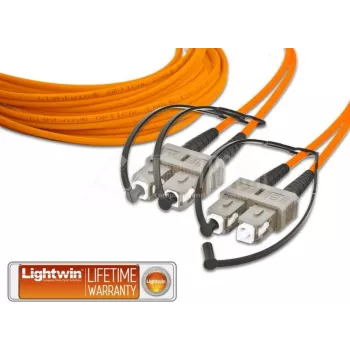 Lightwin - Cable de conexión - SC multimodo (M) a SC multimodo (M) - 10 m - Fibra óptica - 50/125 micrómetros - OM2 (LDP-50 SC-SC 10.0)