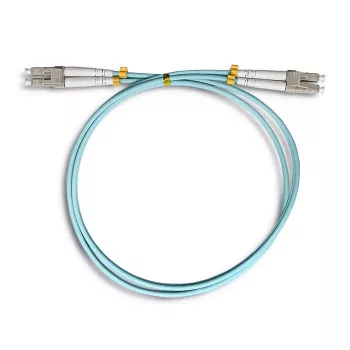 Qoltec - Cable de conexión - multimodo LC/UPC (M) a multimodo LC/UPC (M) - 1 m - fibra óptica - dúplex - 50/125 micrómetros - OM3 - libre de halógenos