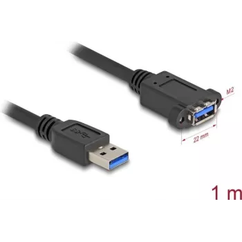 Cable USB DeLOCK USB Type-A macho a hembra 1 m 5 Gbit/s negro