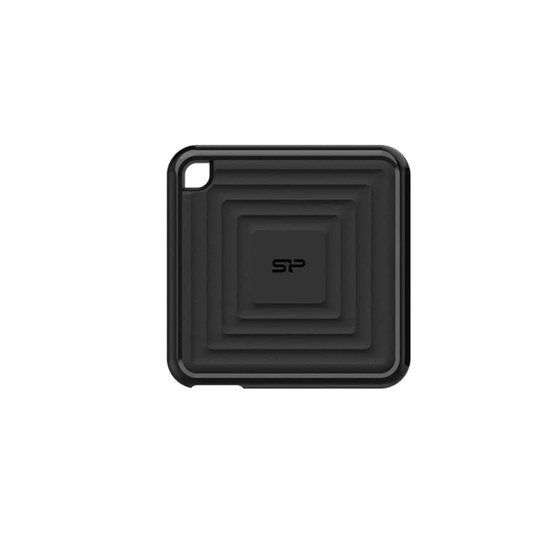 SSD externo Silicon Power 512 GB portátil USB Type-C 3.2 Gen 2 PC60, 540/500 MB/s, AES de 256 bits, resistente a caídas, negro