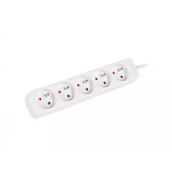 LANBERG PS0-05E-0150-W 1,5 m blanco 5 tomas 230V alargador Lanter de cobre macizo