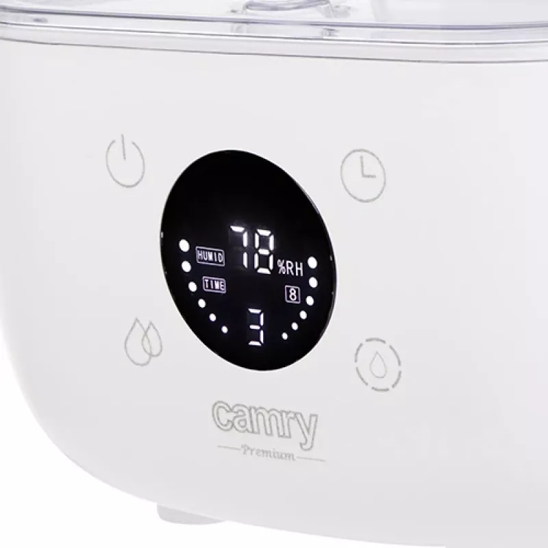 Camry | CR 7973w | Humidificador | 23 W | Capacidad del depósito de agua 5 L | Apto para estancias de hasta 35 m² | Ultrasónico | Potencia de humidificación 100-260 ml/h | Blanco