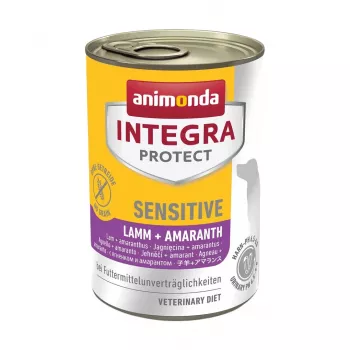 Comida húmeda para perros animonda INTEGRA Protect Lamm + Amaranth 400 g — perros adultos, hipoalergénico, sin soja ni gluten