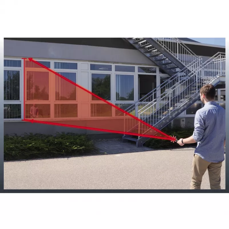 Medidor de distancias láser TC-LD 50, medidor de distancias negro/rojo, distancias de 5 cm – 50 metros