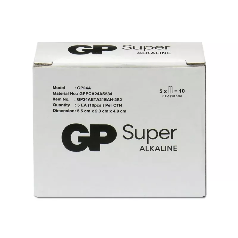Pilas alcalinas AAA GP Battery SUPER 1,5V — pack de 10