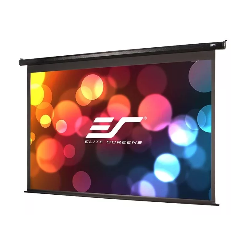 SALE OUT. Elite Screens Electric125H Pantalla de proyección 125'' 16:9 / Diagonal 312,5 cm, An 276,5 cm x Al 155,7 cm / Carcasa negra / Pantalla electromotriz / Montaje en pared y techo / 1