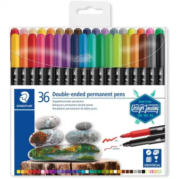 Staedtler 3187 TB36 juego de rotuladores de doble punta, 36 piezas, colores surtidos