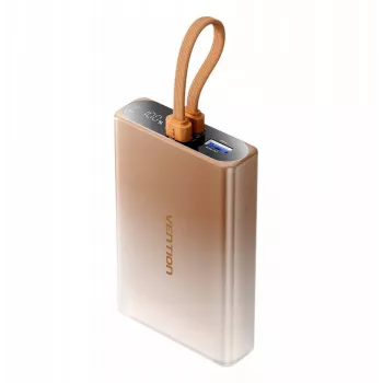 Cargador portátil Vention 10000 mAh con USB-C, Lightning y USB-A, salida 22,5 W, cobre
