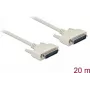 Cable serie DELOCK 84539, D-Sub 25 pines a D-Sub 25 pines, beige, 20 m