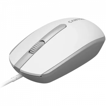 CANYON Ratón M-10 Cable Blanco Gris