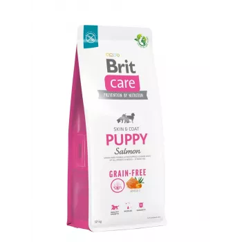 Pienso seco para perros Brit Care Puppy Potato & Salmon 12 kg — sin cereales, 30% proteína, para cachorros hasta 12 meses