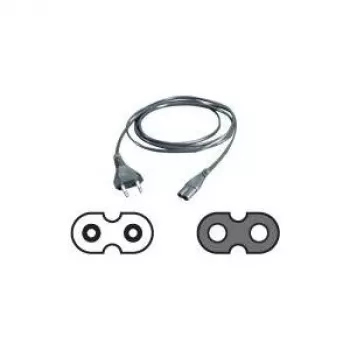 VALUE - cable de alimentación - conector macho euro a IEC 60320 C7 - corriente alterna 250 V - 2.5 A - 1.8 m - negro (19.99.2096)