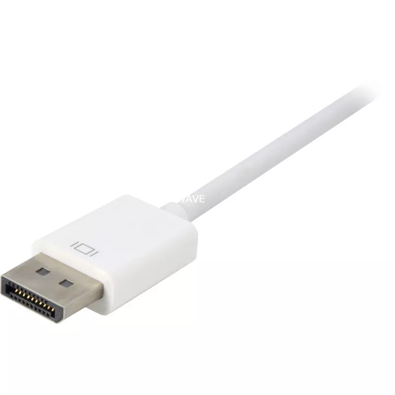 Cable adaptador DisplayPort a DVI Sharkoon 0,15 m blanco — DisplayPort 1.2 a DVI