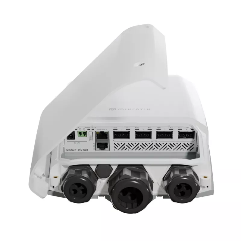 Mikrotik CRS504-4XQ-OUT switch de red gestionado L3 Fast Ethernet (10/100) Power over Ethernet (PoE) 1U blanco