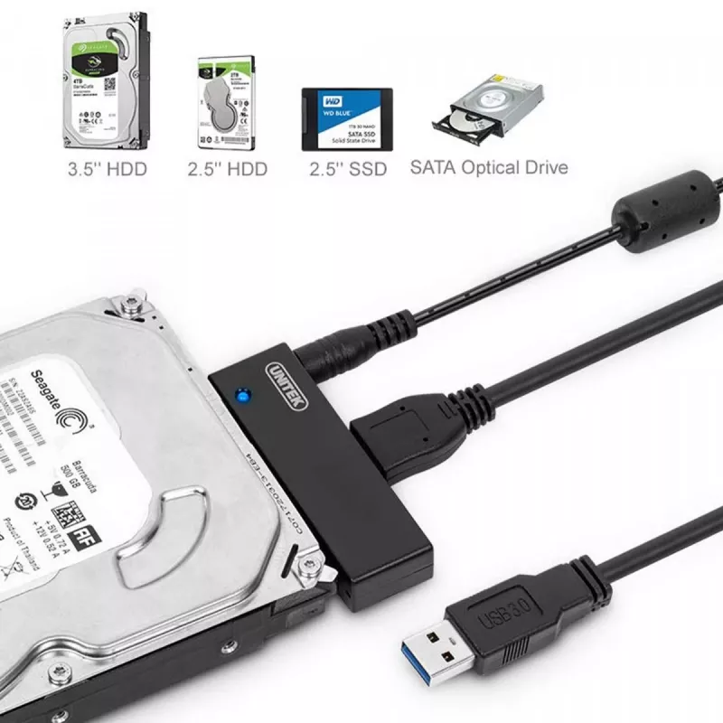 Tarjeta de interfaz Unitek Y-1039, cable USB incluido, 5 Gbit/s, negro, Plug-and-Play