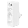 Regleta de enchufes MACLEAN MCE248 F/W — 3 tomas AC (1×16A, 2×6A) + 4×USB (2×A, 2×C PD 20W), conector EU, blanco