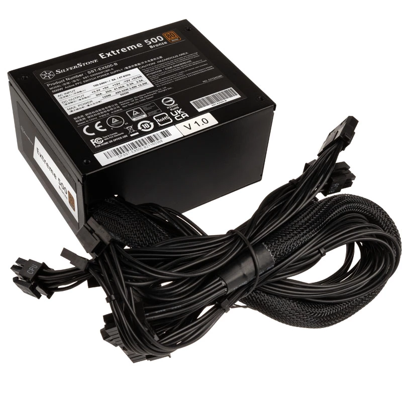 Fuente de alimentación SST-EX500-B Extreme SFX 500 W 80 PLUS Bronze - Fuente de alimentación para PC/servidor - SFX (SST-EX500-B)
