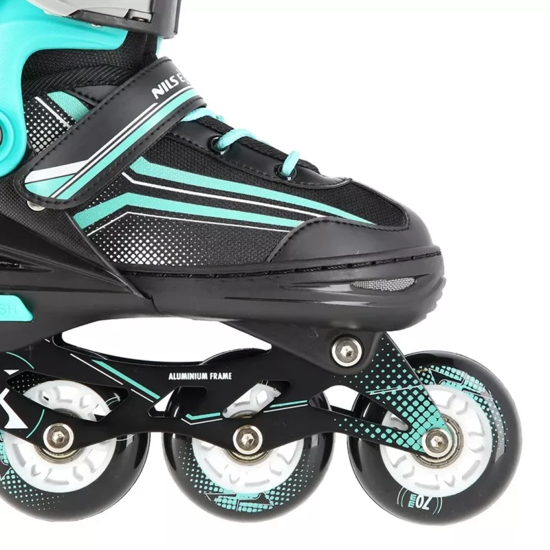 Patines 2IN1 Nils Extreme NH18190 negro/azul talla M (34-38) con patines de hockey intercambiables