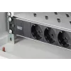 Regleta de enchufes de aluminio Digitus DN-95411 3 tomas de seguridad 2 m