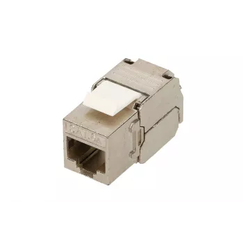 Keystone Extralink CAT6A STP RJ45 inserto keystone metálico en ángulo, puerto único