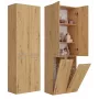 Top E Shop NEL 2K DD ART KPL armario de almacenaje para baño, roble