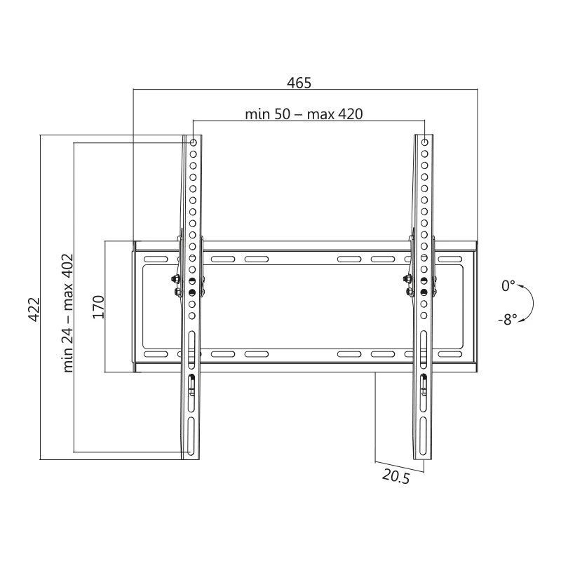 Soporte de pared para TV, inclinable, VESA, 32-55, máx. 35 kg