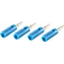 Conector de cable shiverpeaks BS56200-4B conector banana azul (BS56200-4B)