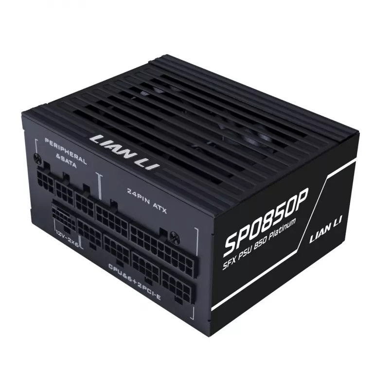 Fuente de alimentación Lian Li SP Series Platinum SFX 850W totalmente modular PCIe 5.1 ATX 3.1 (G9P.SP0850P.B000.EU)