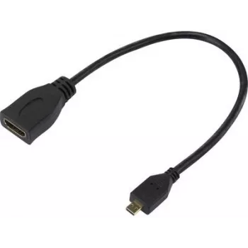 Adaptador HDMI SpeaKa Professional [1x conector macho HDMI D Micro - 1x conector hembra HDMI] negro contactos dorados (SP-7870588)