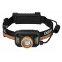 Linterna frontal Duracell DH1500R — negra/naranja, iluminación manos libres recargable