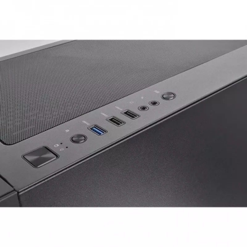 Caja de PC Thermaltake H350 TG RGB semitorre negra