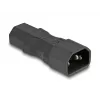 Adaptador de red DeLOCK IEC 60320 C14 a C13 conector macho y conector hembra 10A recto negro