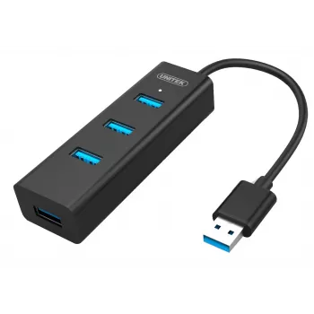 UNITEK Y-3089 hub de interfaz USB 3.2 Gen 1 (3.1 Gen 1) Type-A 5000 Mbit/s negro