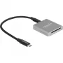 Lector de tarjetas DeLOCK 91006 gris SD USB Type-C 10000 Mbit/s