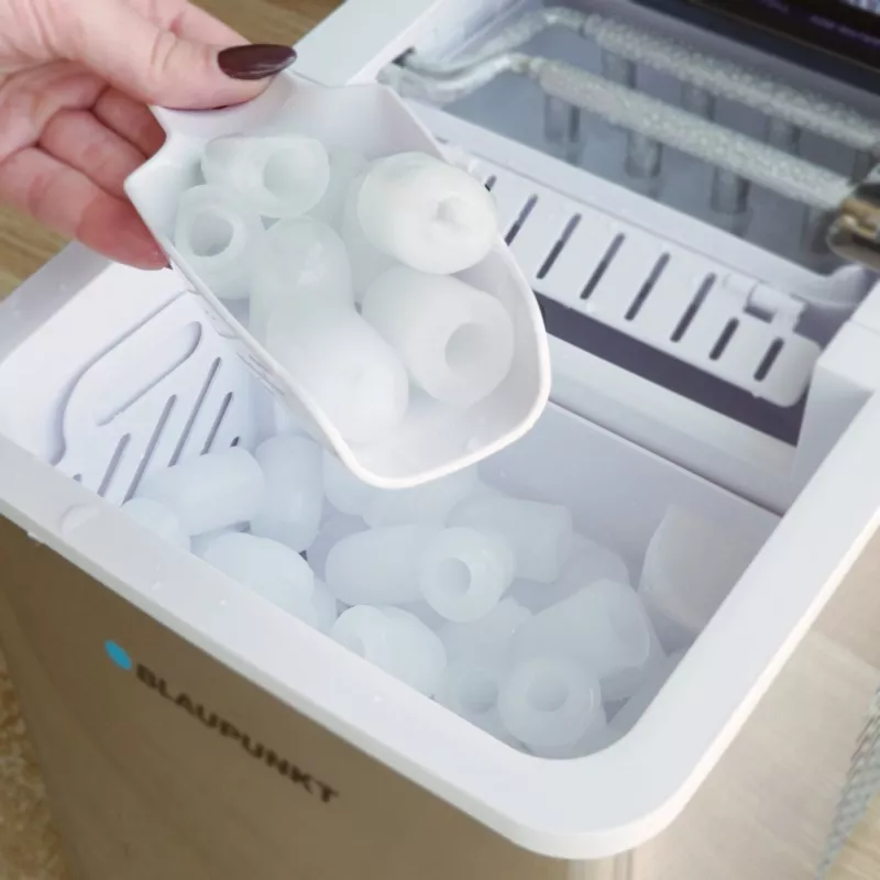Máquina de cubitos de hielo BLAUPUNKT IMB301 — máquina de hielo compacta de sobremesa, producción automática de hielo
