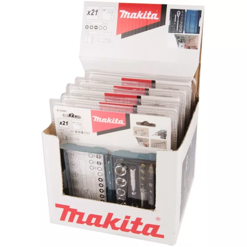 Makita Set de puntas de destornillador y carraca, 21 piezas (B-54081)