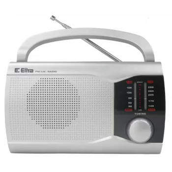 Radio portátil Eltra EWA plata — receptor AM/FM, a pilas