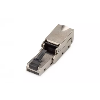 Conector de terminación en campo Digitus CAT 6A flexible STP con tapa antipolvo RJ-45 conector hembra plata