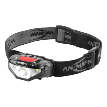Ansmann HD70B - linterna frontal - negra - acrilonitrilo butadieno estireno (ABS) - plástico - IP44 - LED - 1 linterna